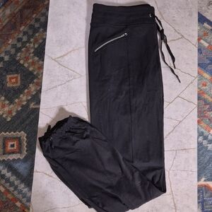 Athleta Black Joggers with Zip Pocket